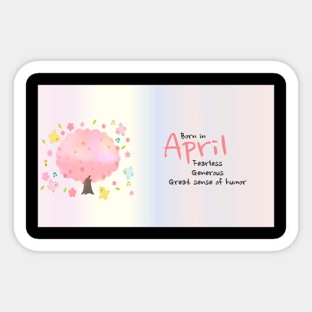 April Birthday gift idea Sticker by Qwerdenker Music Merch